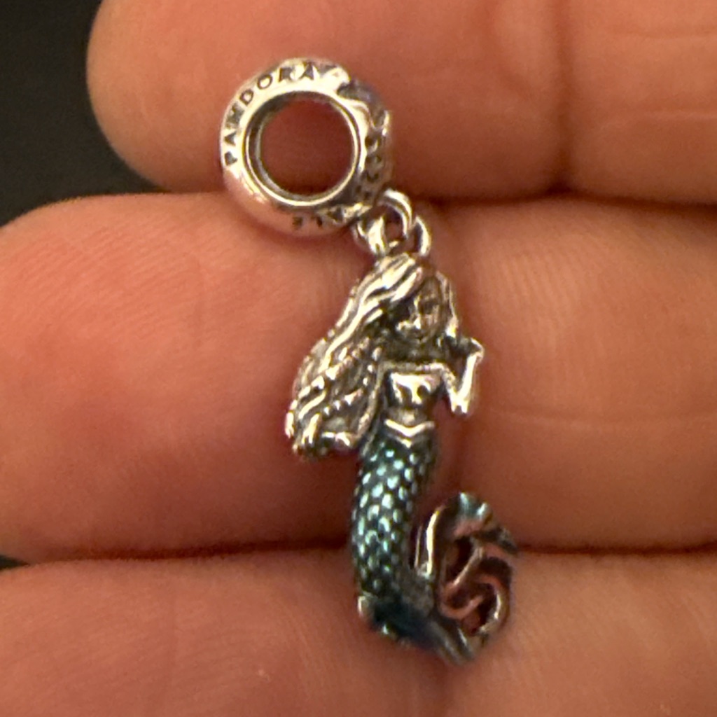 Pandora Silver And Blue Mermaid Charm